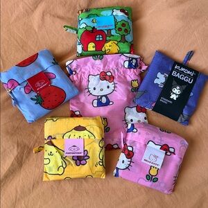 LAST CHANCE 🐣 Sanrio x BAGGU Collector Set (5) + Pouch Hello Kitty KuromI NWT